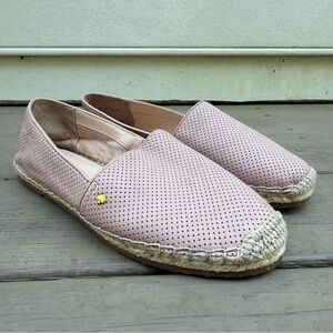 Kate Spade Gianna Espadrille Flats in Blush Pink Leather size 8.5 M